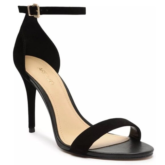 Arezzo Women's Isabelli High Stiletto Sandals - Black Nubuck - Picture 1 of 4